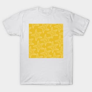 starfish aloha hawaii pattern yellow and white T-Shirt